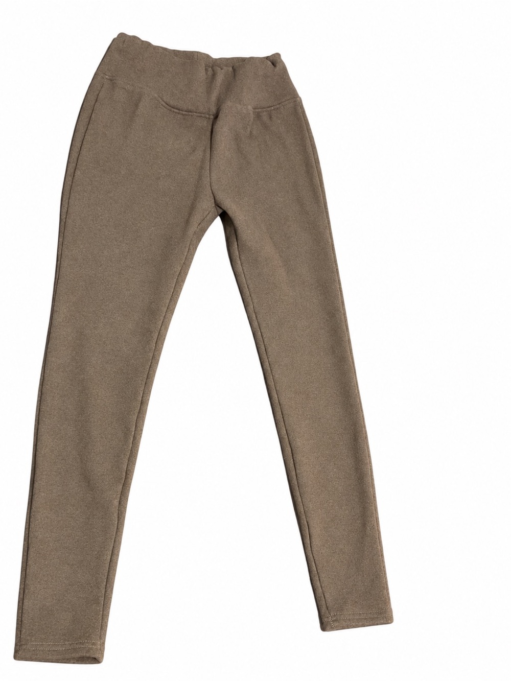 Kids Fleece Leggings - Brown